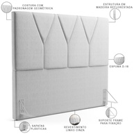 Cabeceira Casal 140cm Linho Aura: Conforto e Estilo - imagem 2