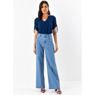 Calça Pantalona Jeans Azul: Conforto e Estilo - imagem 2