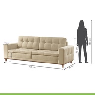 Sofá 2 Lugares Bege: Conforto e Estilo! - imagem 2