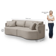 Sofá 3 Lugares Bege: Conforto e Estilo! - imagem 2