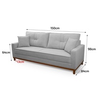 Sofá Malibu 1,50m Cinza Bouclê: Conforto e Estilo - imagem 2