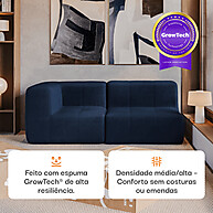 Sofá 2 Lugares Modular com Tecido Bouclé - Conforto e Estilo - imagem 2
