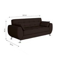 Sofá 3 Lugares Café: Conforto e Estilo - imagem 2