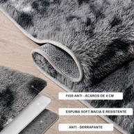 Tapete Peludo Mesclado Cinza: Conforto e Estilo - imagem 2