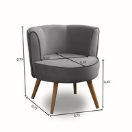Poltronas Isa Suede Cinza: Conforto e Estilo! - imagem 2