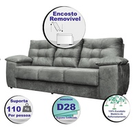 Sofá 3 Lugares Suede Cinza: Conforto e Estilo! - imagem 2