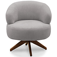 Poltrona Giratória Veludo Cinza: Conforto e Estilo - imagem 2