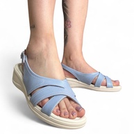 Sandália Anabela Azul Comfortflex: Conforto e Estilo - imagem 2