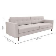 Sofá 3 Lugares Linho Cotton: Conforto e Estilo! - imagem 2