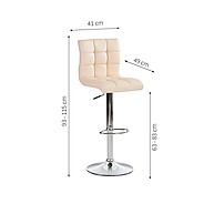 Banquetas Giratórias Fitz Creme: Conforto e Estilo! - imagem 2