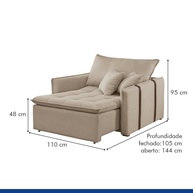 Poltrona Cama Linho Cru: Conforto e Estilo! - imagem 2