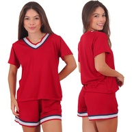 estilo-e-conforto-curta-manga-feminino-pijama