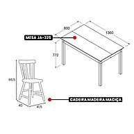 Mesa de Jantar Ditália: Conforto e Estilo - imagem 2