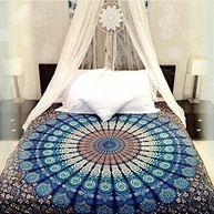Colcha Mandala Azul Gigante: Conforto e Estilo! - imagem 2