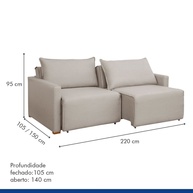 Sofá Cama Retrátil Júlia: Conforto e Estilo - imagem 2