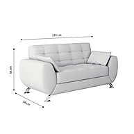 Sofá 2 Lugares Branco Larissa: Conforto e Estilo - imagem 2