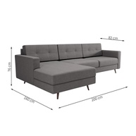 Sofá 3 Lugares Cinza Linho: Conforto e Estilo! - imagem 2