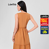 Vestido Midi Básico com Babados Lovito – Conforto e Estilo - imagem 2