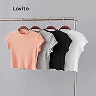 Camiseta Básica Feminina Lovito: Conforto e Estilo - imagem 2