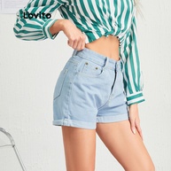 Shorts Jeans Feminino Lovito: Conforto e Estilo! - imagem 2