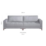 Sofá Oslo 4 Lugares: Conforto e Estilo! - imagem 2