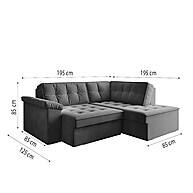 Sofá de Canto Retrátil 5 Lugares: Conforto e Estilo! - imagem 2
