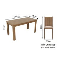 Sala de Jantar 6 Cadeiras Rustic Madesa: Conforto e Estilo - imagem 2