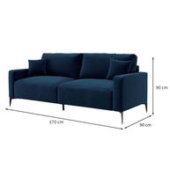 Sofá 2 Lugares Linho Azul Marinho: Conforto e Estilo - imagem 2