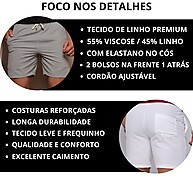 Short Linho Premium Masculino: Conforto e Estilo - imagem 1