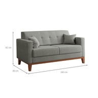 Sofá 2 Lugares Linho Cinza Narvik: Conforto e Estilo - imagem 2