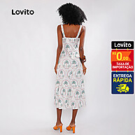 Vestido Lovito Bossa com Estampa de Plantas – Conforto e Estilo - imagem 2
