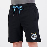 estilo-e-conforto-preta-moletom-gremio-bermuda