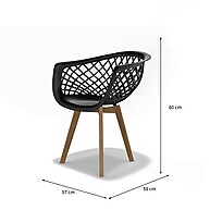 Cadeiras Web Wood Preto: Conforto e Estilo! - imagem 2