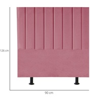 Cabeceira Estofada Solteiro 90cm Rosa: Conforto e Estilo - imagem 2