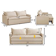 Sofá Retrátil 2m com Molas Kiara Suede – Conforto e Estilo - imagem 2