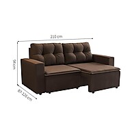 Sofá 3 Lugares Retrátil Suede: Conforto e Estilo - imagem 2