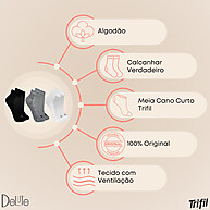 Kit com 9 Pares de Meias Esportivas Trifil – Conforto e Estilo - imagem 2