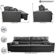 Sofá Retrátil Velusoft: Conforto e Estilo! - imagem 2