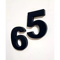 Números para Casa: ABS 10cm Preto - Durabilidade e Estilo - imagem 1