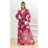 Vestido Floral Longo: Elegância e Estilo! - imagem 1