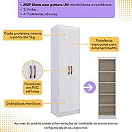 Guarda-Roupas Solteiro 2 Portas CR35217 – Espaço e Estilo - imagem 2