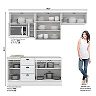 Cozinha Compacta Emily 6 Peças Branco HP – Espaço e Estilo - imagem 2