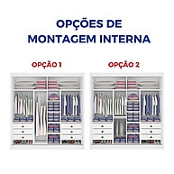 Guarda-Roupa Casal Ripado Branco: Mais Espaço e Estilo - imagem 2