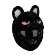 Capa Divertida para Capacete de Moto: Gato Preto dos Desenhos Animados - Estilo Único e Proteção! - imagem 1