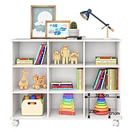 Kit 2 Nichos com Rodízios Branco – Organização Prática e Estilo - imagem 2