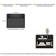Mesa de Cabeceira Suspensa 40cm: Praticidade e Estilo - imagem 2
