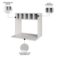 Suporte Micro-ondas com Adega 60cm: Praticidade e Estilo - imagem 2