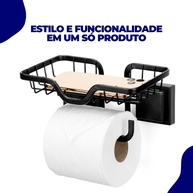 Porta Papel Higiênico com Suporte Celular: Praticidade e Estilo - imagem 2