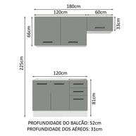 Cozinha Compacta 180cm Agata Madesa: Praticidade e Estilo - imagem 2