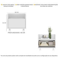 Mesa de Cabeceira 40cm com Rodízios: Praticidade e Estilo - imagem 2